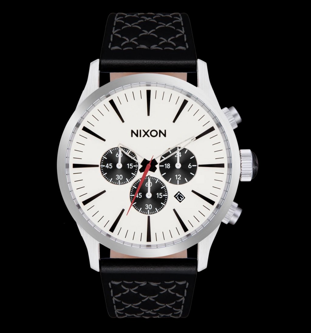 Nixon Sentry Chrono Leather Watch